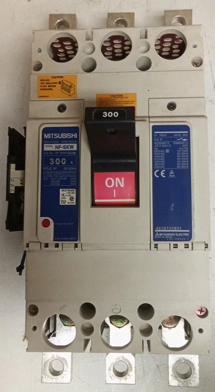 Mitsubishi NF-SKW 300 Amp, 3 Pole, NO Fuse Breaker