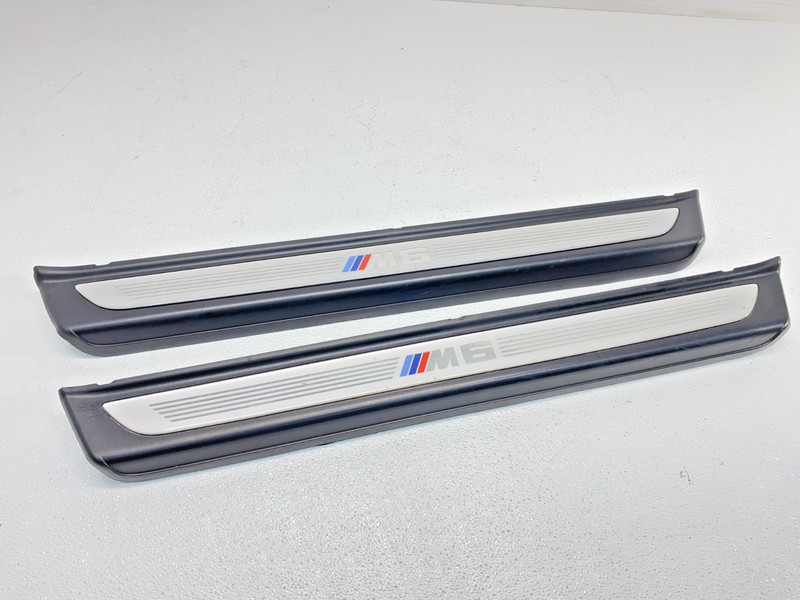 13-17 BMW F12 F13 M6 Left & Right Illuminated Door Sill Trim Cover Set! OEM✅