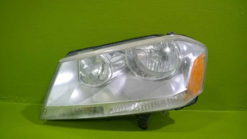08-14 AVENGER DRIVER LEFT HEADLIGHT LAMP (CHROME ACCENT) OEM 3682-14