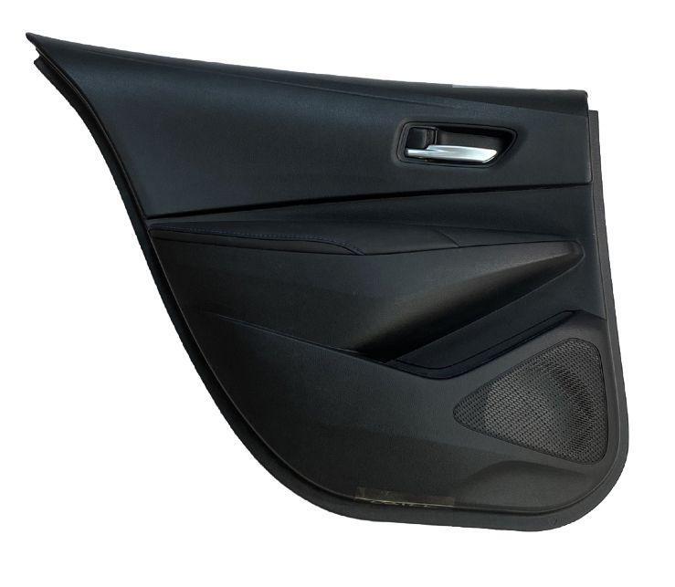 Toyota Corolla door panel trim 20 22 rear left side black/blue OEM 676400Z190C3