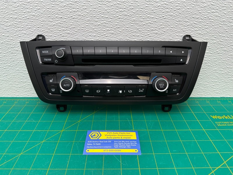 14-18 BMW F30 F32 F36 HVAC HEATER A/C AUTO CLIMATE CONTROL RADIO SWITCH PANEL OE
