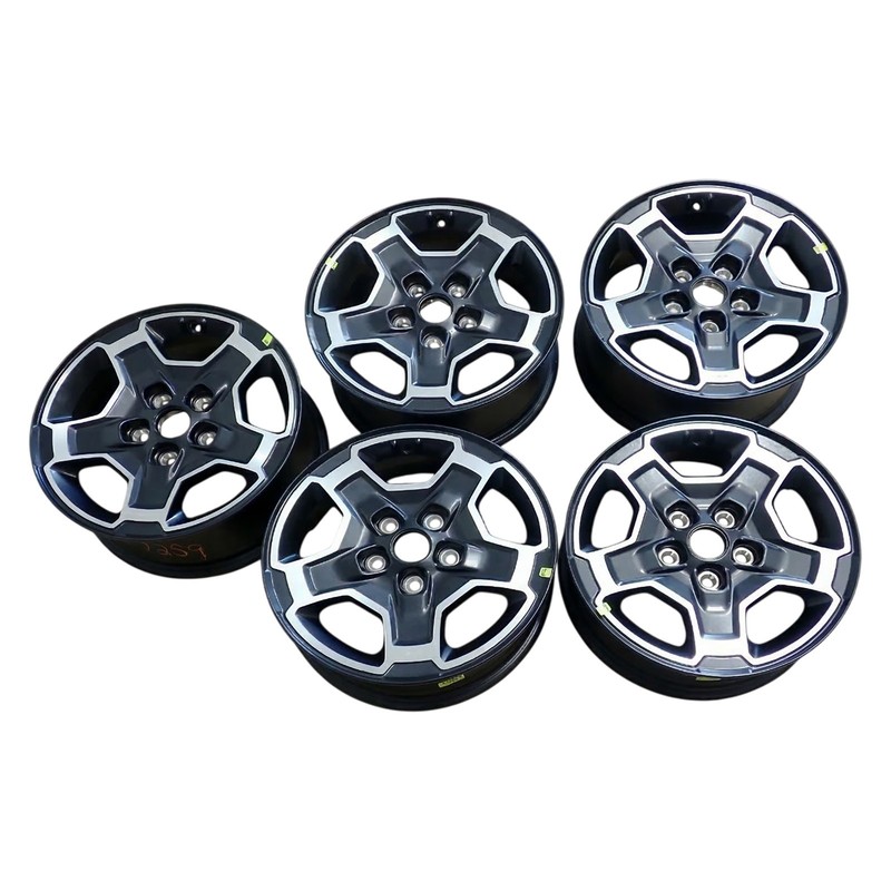 (5) 21-25 Jeep Gladiator 17" Wheel Rims 68627996AA Polished Black Rims NTO OEM