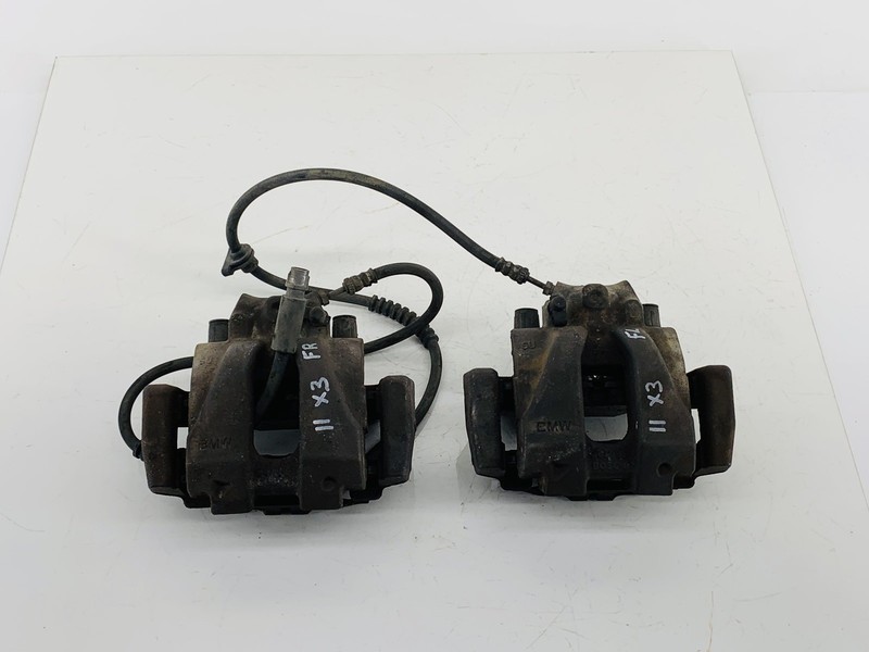 11-17 BMW X3 F25 XDRIVE FRONT RIGHT & LEFT SIDE ABS BRAKE CALIPER SET OF 2 OEM