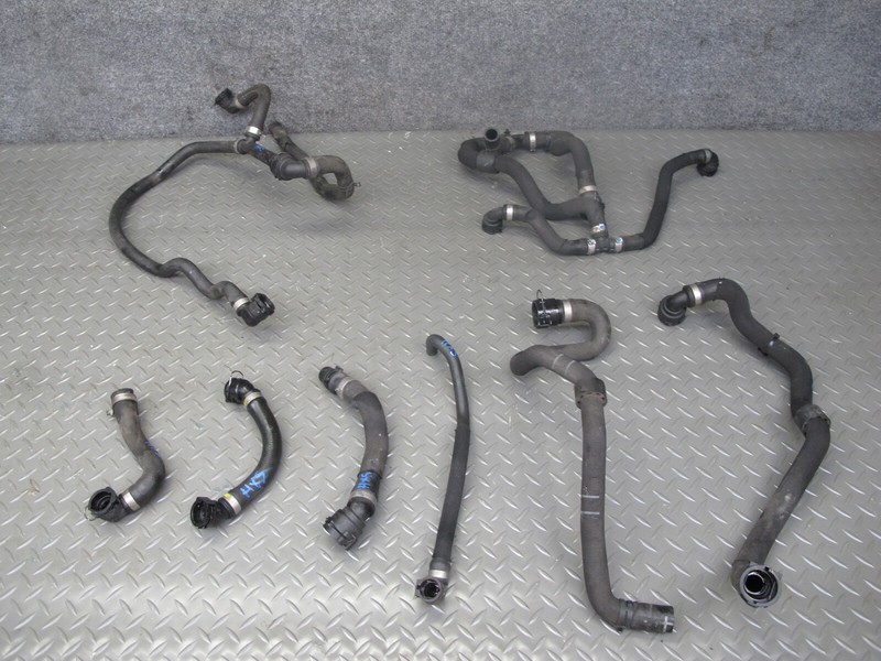 2010-2011 BMW X6 E72 HYBRID 4.4L ENGINE COOLANT WATER HOSE LINE PIPE SET OF 8