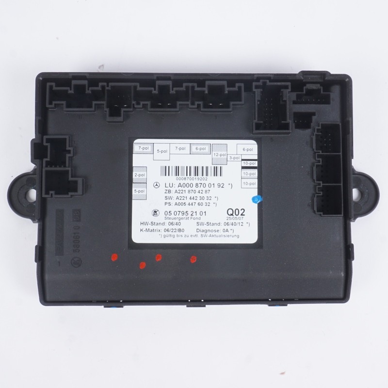 07-13 Mercedes W221 S550 S63 Rear Right Passenger Side Door Control Module OEM