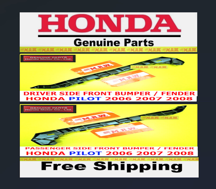 06 07 08 HONDA PILOT FRONT BUMPER BRACKETS FENDER CLIP COVER LEFT RIGHT SIDE OE
