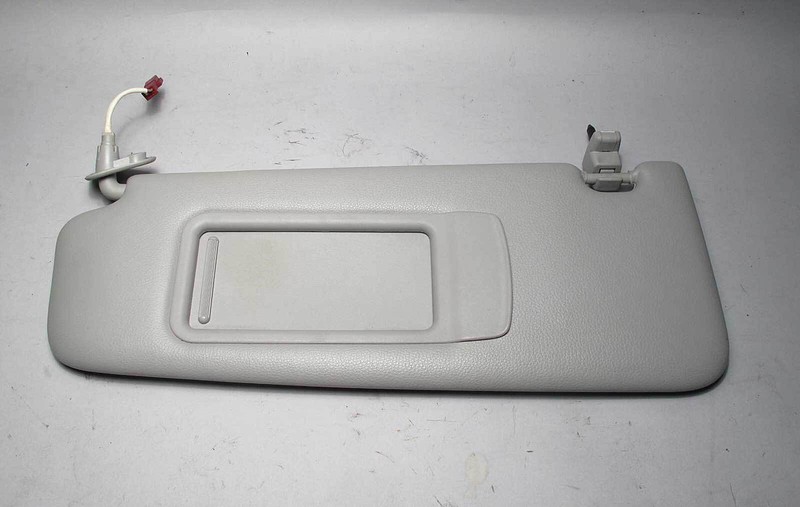 BMW E90 E91 3-Series 4-Door Left Drivers Sun Visor Grey Vinyl w Mirror 2006-2012