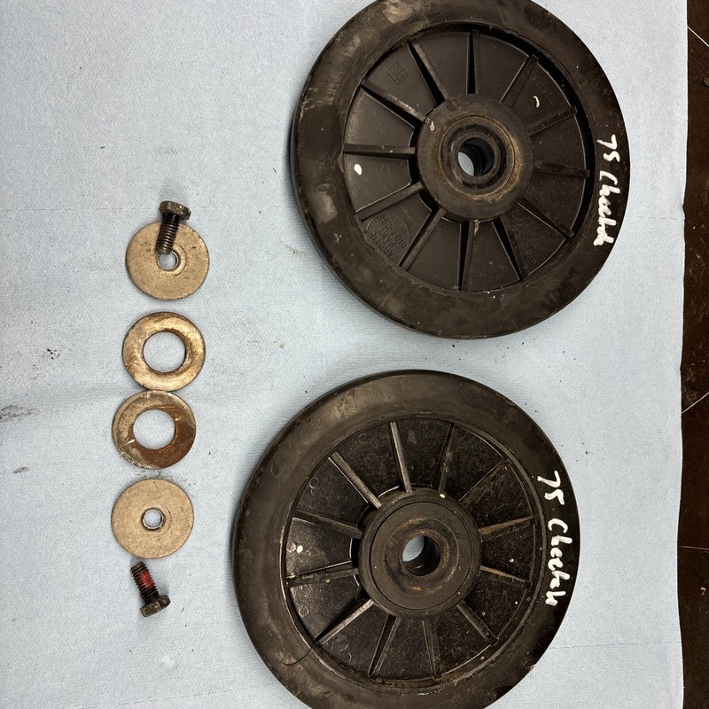 1975 1976? Arctic Cat CheetahVintage snowmobile rear suspension, idler wheels