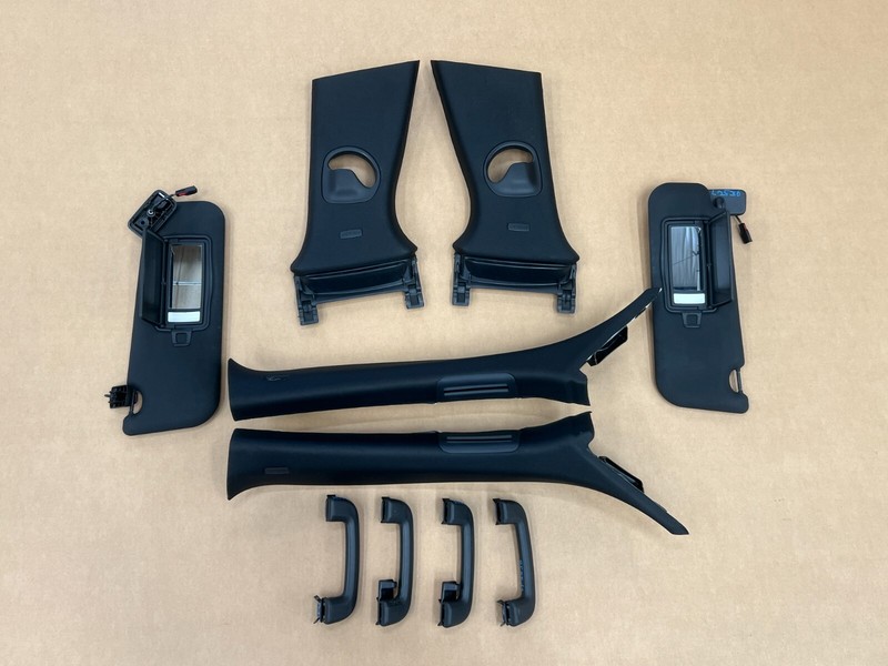 ⭐2017-2022 JAGUAR F-PACE A + B PILLAR SUNVISOR HANDLE COVER SET ASSY OEM LOT2536