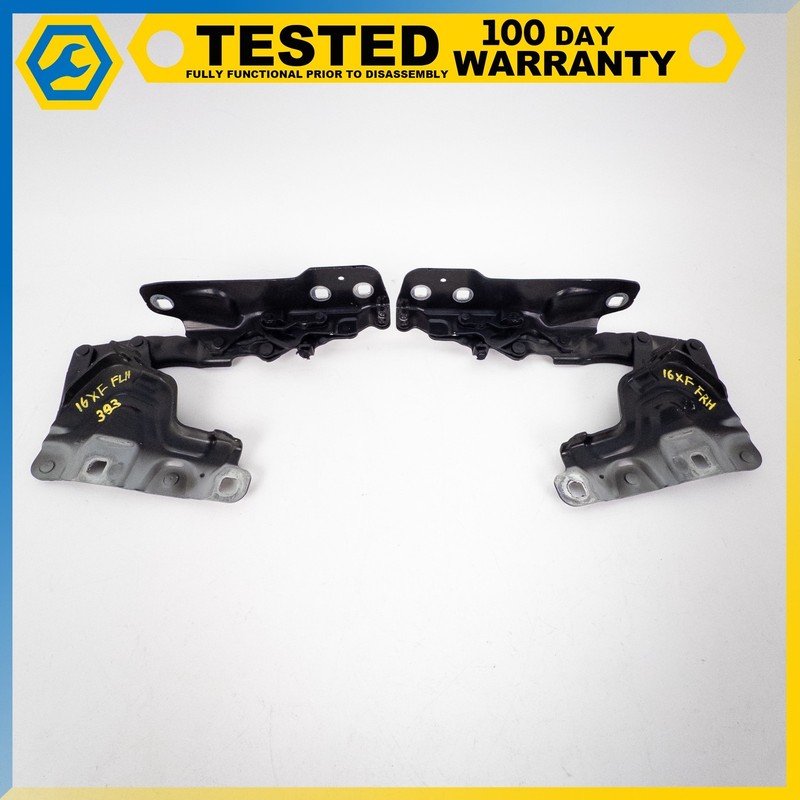 16-23 JAGUAR XF X260 XE LEFT & RIGHT HOOD BONNET HINGE SET OF 2 BLACK OEM