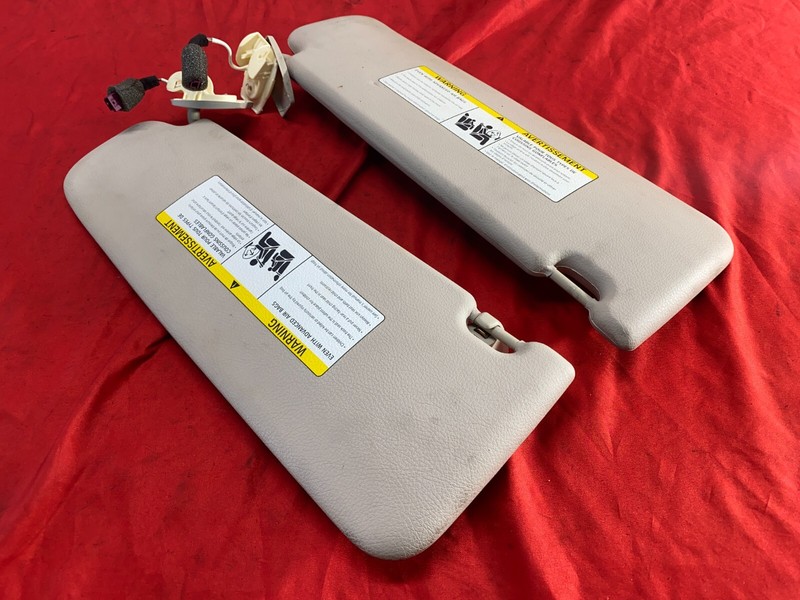 11-17 BMW F10 5 Series Front Left & Right Sun Visor Shade Cover Oyster Set! OEM✅