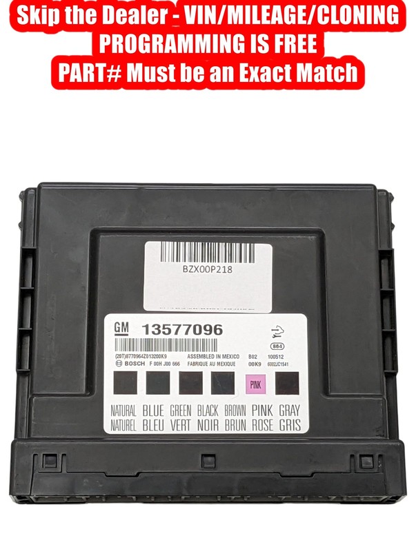 PROGRAMMED Plug & Play 10-13 BCM BCU GM Buick Cadillac Chevrolet GMC 13577096