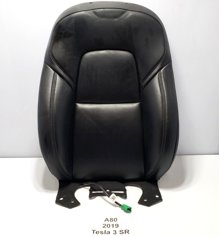 ✅ 17-23 OEM Tesla 3 Y Front Left Driver Upper Seat Cushion Leather Black