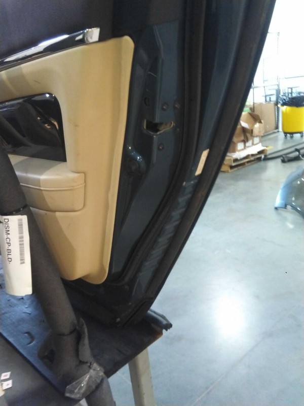 2015 Lincoln MKS Rear Right Door Blue OEM Used, Paint Chips & Dent