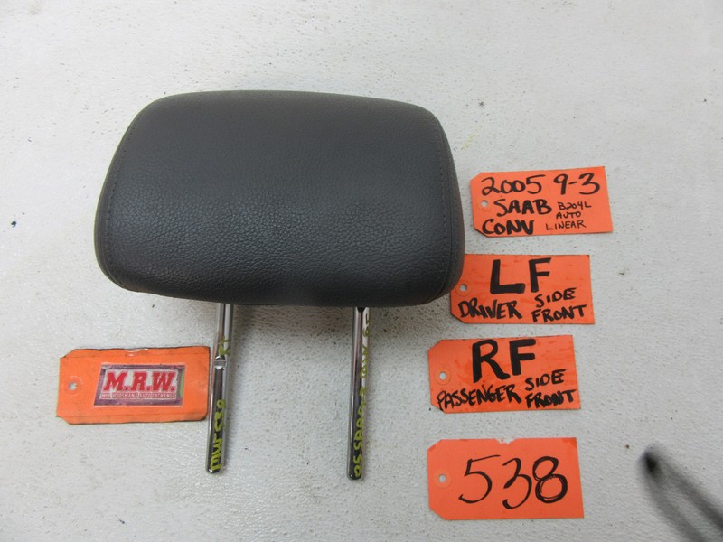 SEAT HEADREST HEAD REST DRIVER PASSENGER FRONT for 04-11 SAAB 9-3 CONVERTIBLE