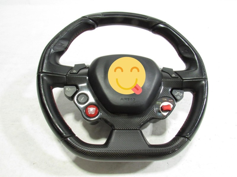 Ferrari 488 Spider 2017 Driver Steering Wheel Carbon Fiber Trim 15-19 |Y2