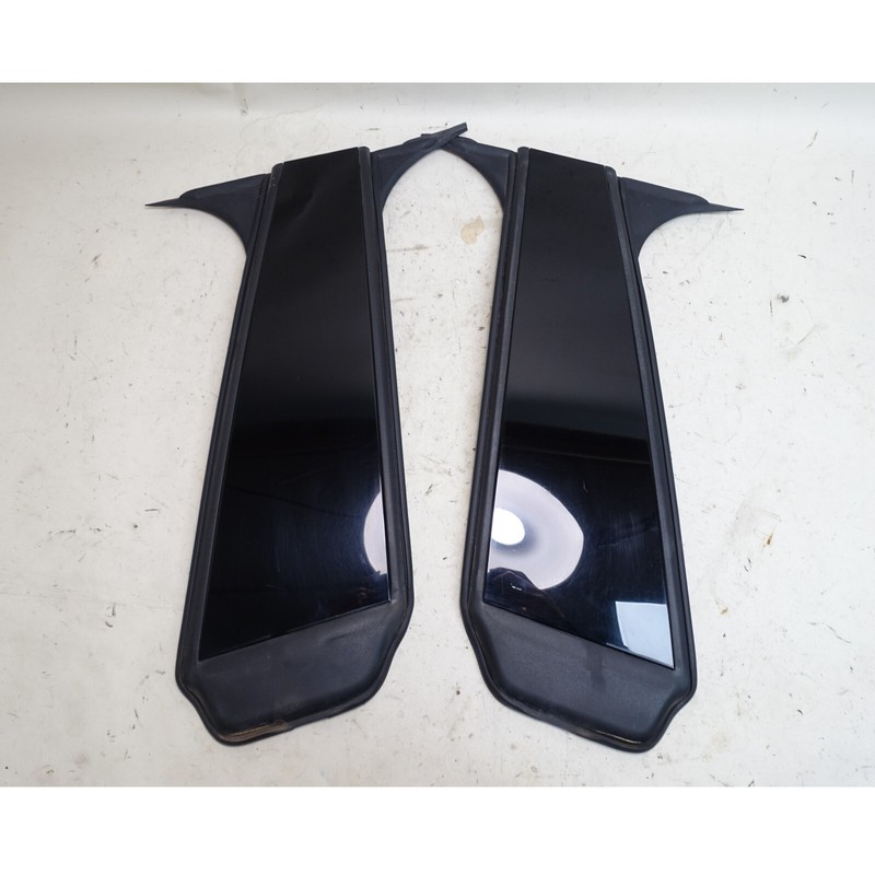 17-19 BM F34 3-Series GT LCI B- Pillar Exterior Trim Covers High Gloss Black OEM