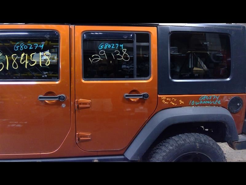 Driver Rear Side Door Full Door Privacy Tint Glass Orange Fits 07-10 WRANGLER