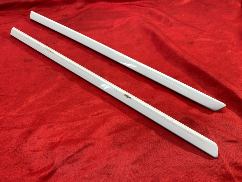 07-13 BMW E70 X5 M Rear Left & Right Exterior Door Trim Strip White Set! OEM✅