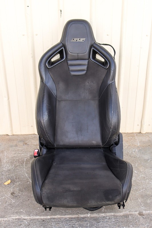 2010-2015 Camaro SS Black Leather & Suede Recaro LH Driver Front Seat USED GM