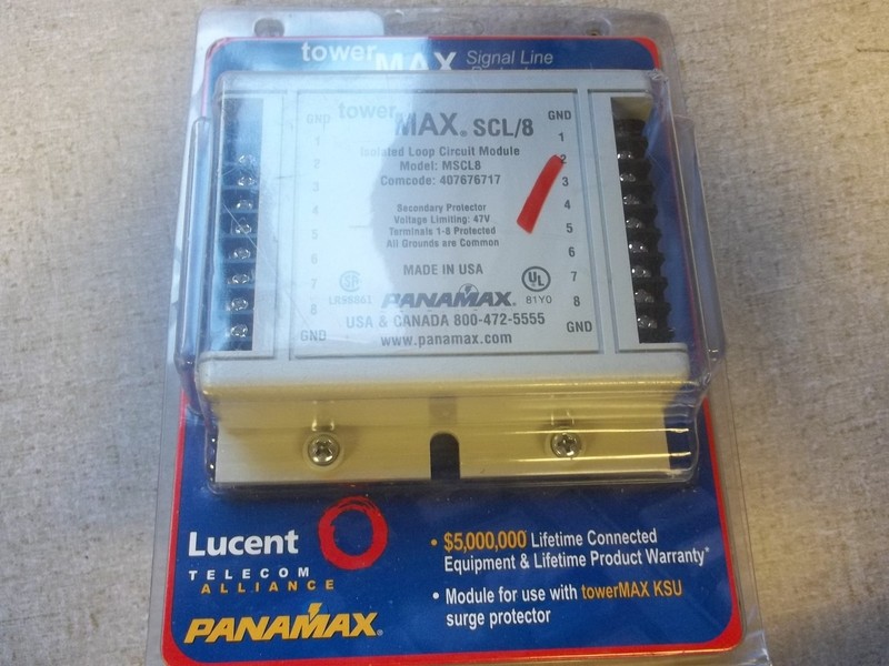 NEW Lucent Panamax MSCL8-60 Line Protection Module Tower Max SCL/8