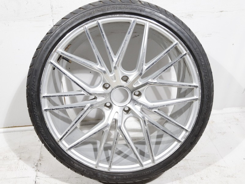 Road Force 22" Wheel RF13 Single Silver Machined 5x130mm Rim Tire 22x9 ET +45mm