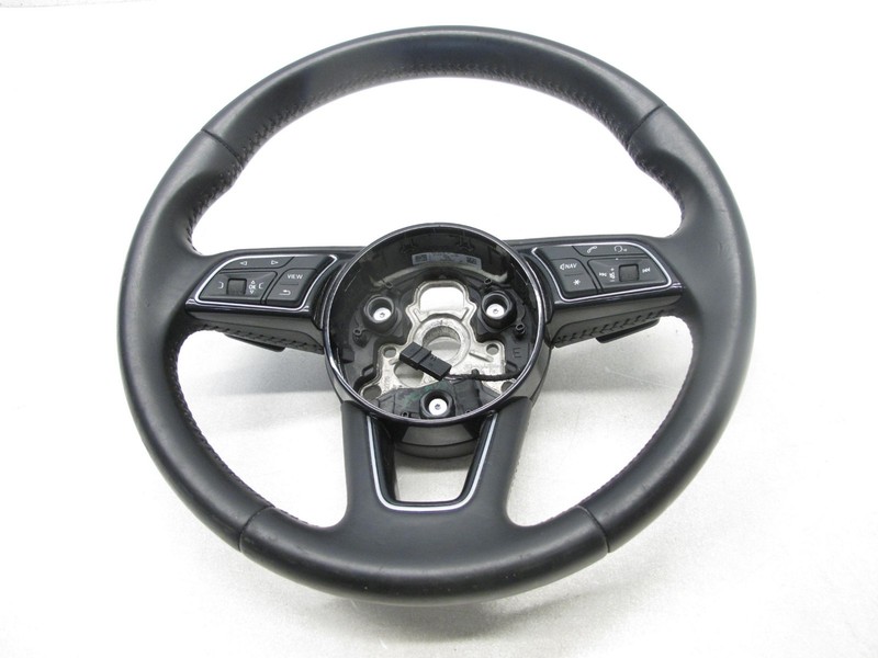 17-19 AUDI B9 A4 A5 S4 STEERING WHEEL 3 THREE SPOKE LEATHER OEM 011325