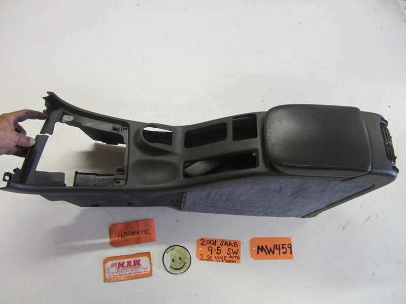 CONSOLE for 2001 01 SAAB 9-5 95 CENTER GREY LEATHER ARM REST SHIFTER TRIM PANEL