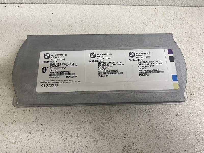 2009 BMW X5 Satellite Radio Stereo Computer Module Control AMFM Oem