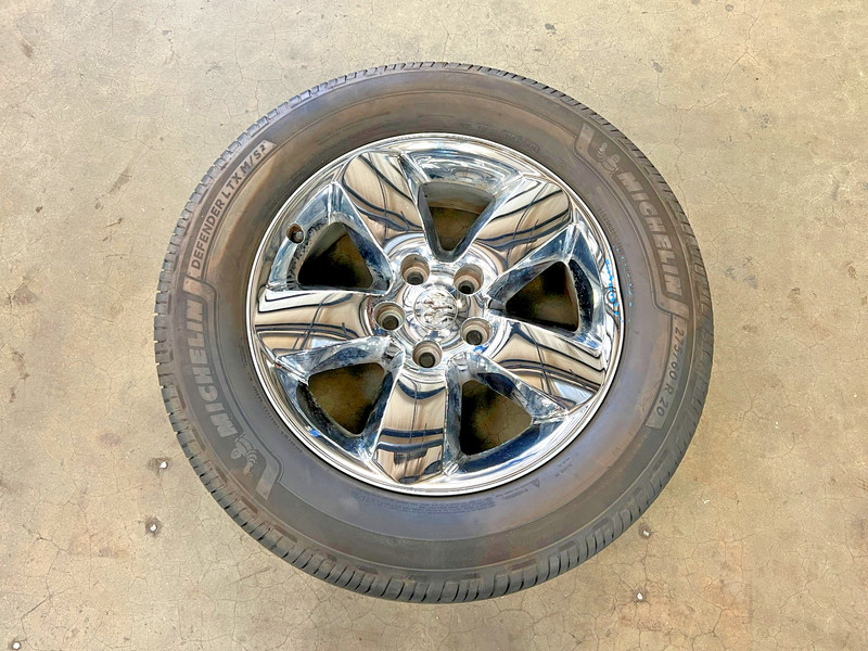 ⭐2011-2018 RAM 1500 WHEEL RIM TIRE 275/60/20 20X8 CHROME 5 SPOKE OEM LOT2619