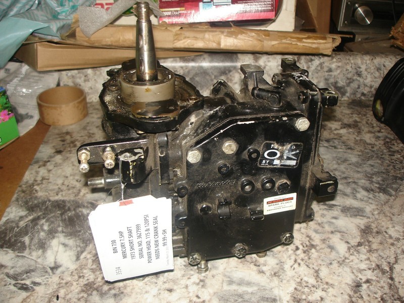 Mercury 7.5hp 1973 short shaft power headboat motor part B 730