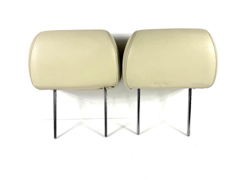 2007-2013 Cadillac Escalade EXT Front Seat Headrests Pair Tan Cashmere Leather
