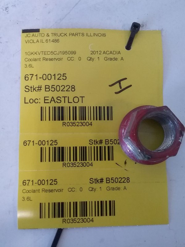 Coolant Reservoir VIN J 11th Digit Limited Fits 07-17 ACADIA 3523004
