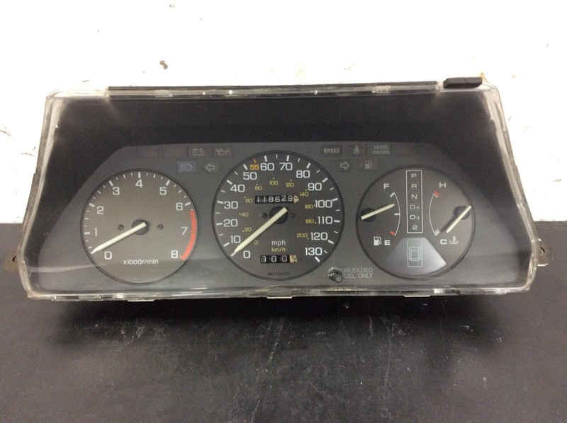 86-89 Accord 4Dr LX AT Instrument Cluster Speedo Tacho Meter Gauges 118k OEM