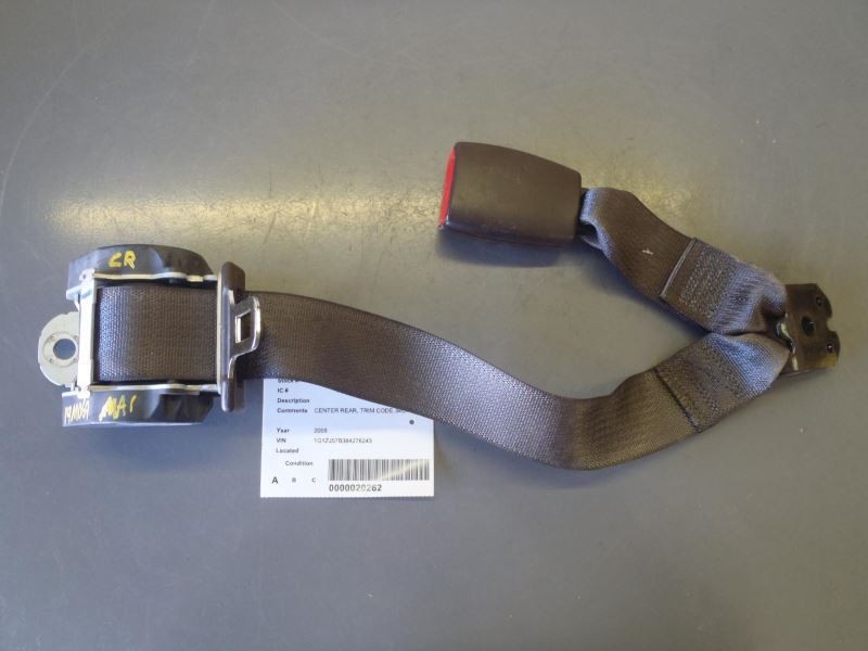 Center Rear Seat Belt Retractor and Buckle Fits 2008-2012 Chevrolet Malibu 40414