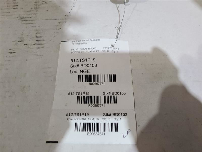 Tesla Model 3 2019 Drivers Side Lower Control Arm Front 567671