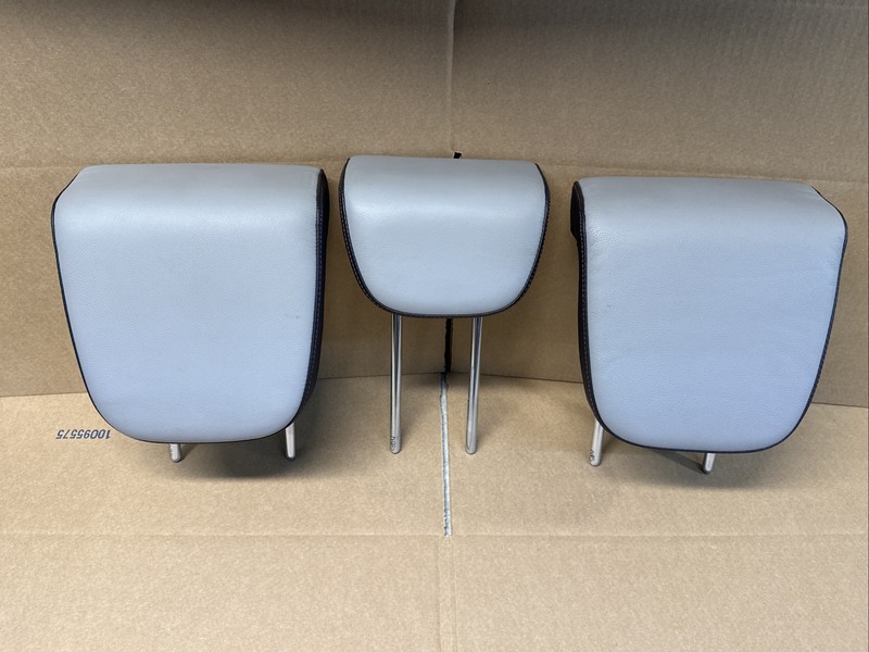 2015-2021 Kia Sedona 3rd Row Rear Head Rest Headrest Set Black Gray Leather