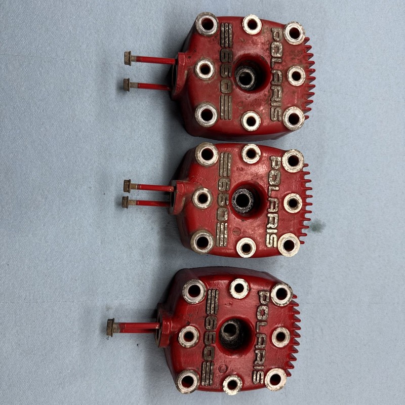 1990 POLARIS Rxl INDY 650 Triple Gen 1 Motor cylinder Jug Heads Good
