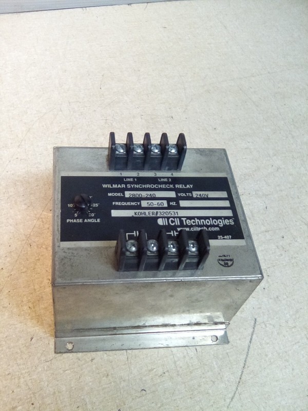 CII Technologies Wilmar Synchrocheck Relay 2800-240 240Volts