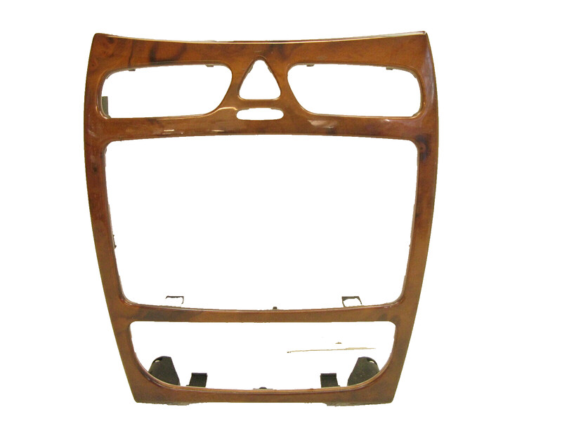 03 04 Mercedes W209 CLK320 CLK500 CLK55 DASH RADIO CLIMATE WOOD TRIM BEZEL 4319