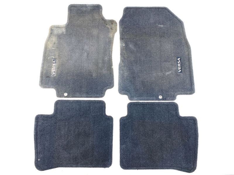 Floor Mat Set of 4 Black Fits 2007-2012 Nissan Versa 75467