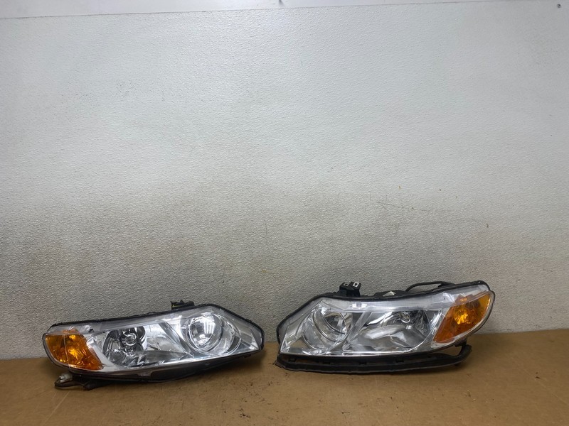 2006 2007 2008 Honda Civic Sedan Left+Right Headlights Halogen X5595 DW