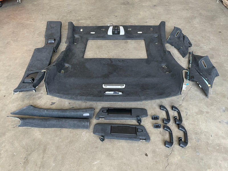 2012-2014 Mercedes CLS63 Suede Headliner & Pillar Trim Interior Set 1244 OEM