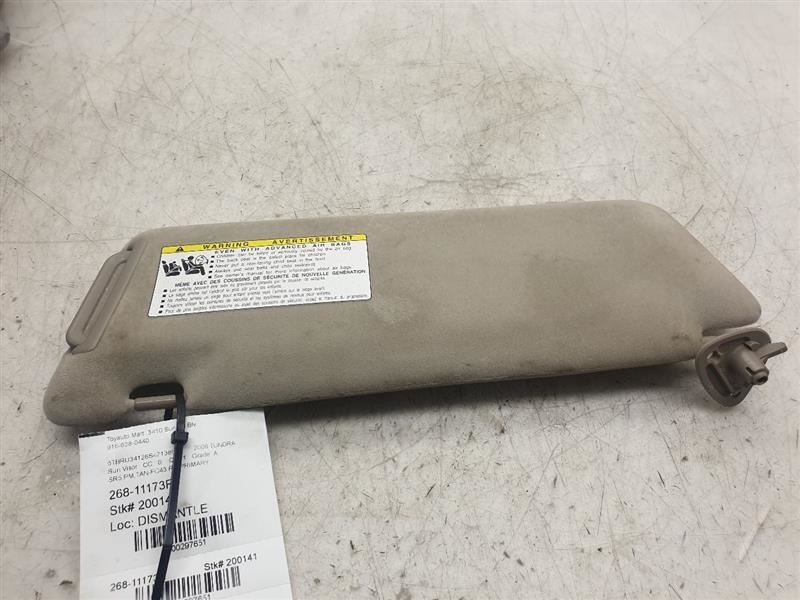 Passenger Sun Visor SR5 Primary Standard Cab 2 Door Fits 05-06 TUNDRA
