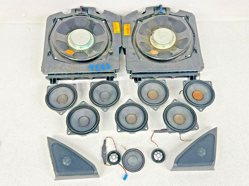 ⭐2009-2015 BMW 7-SERIES SPEAKER TWEETER SUBWOOFER SOUND SYSTEM SET OEM LOT2336