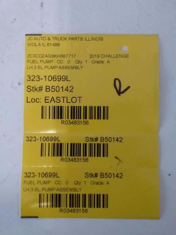 Driver Fuel Pump Assembly 6.4L Fits 17-21 CHALLENGER 3483156