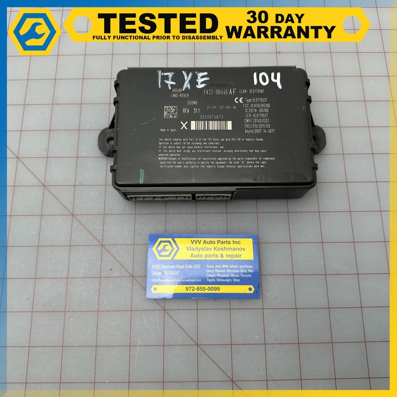 17-18 JAGUAR XE ANTI-THEFT KEYLESS ENTRY MODULE OEM
