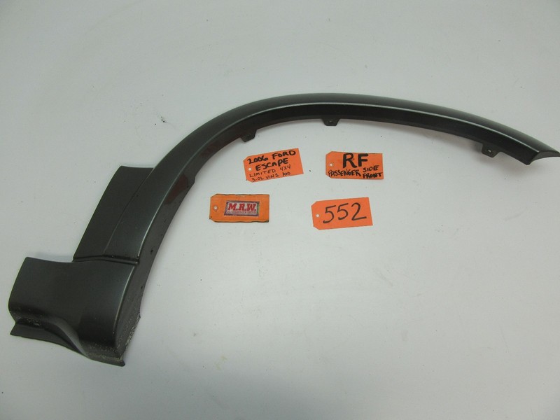 01-07 ESCAPE RIGHT FENDER WHEEL FLARE MOLDING TRIM RF RH R SHADOW GREY CX