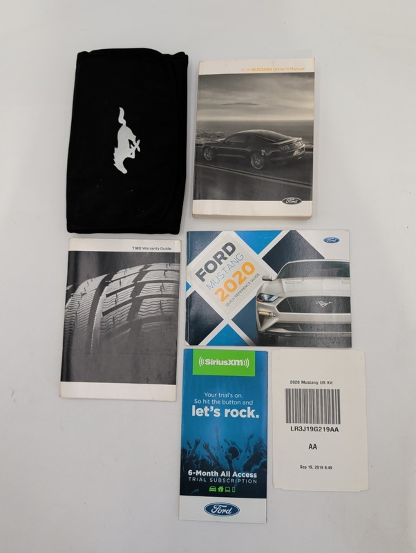 2020 FORD MUSTANGOWNERS MANUAL OPERATORS USER GUIDE BOOK SET