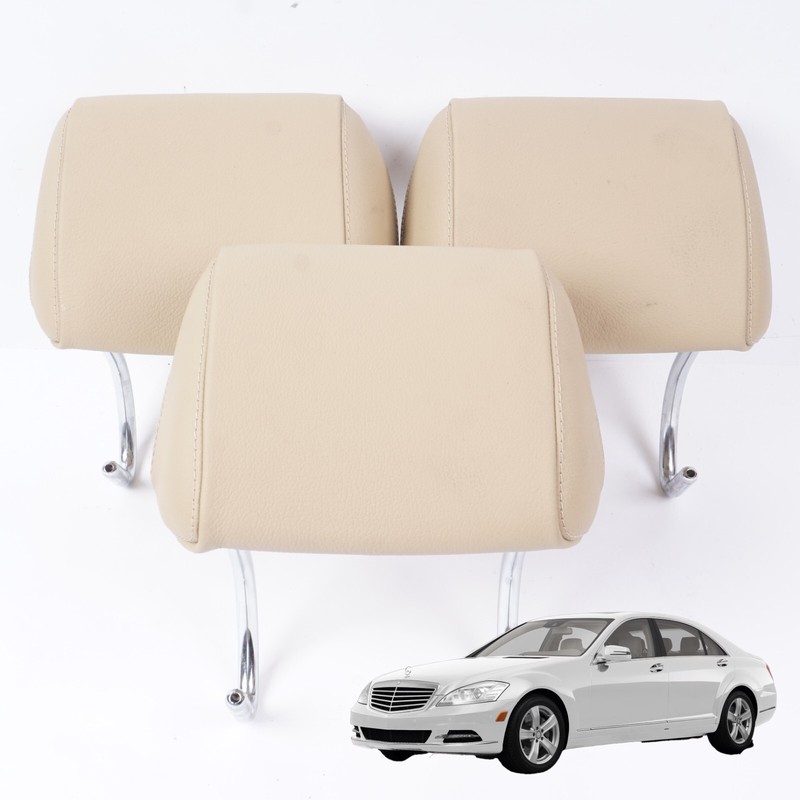 2007-2013 Mercedes W221 S550 Rear Seat Headrest Set Of 3 OEM